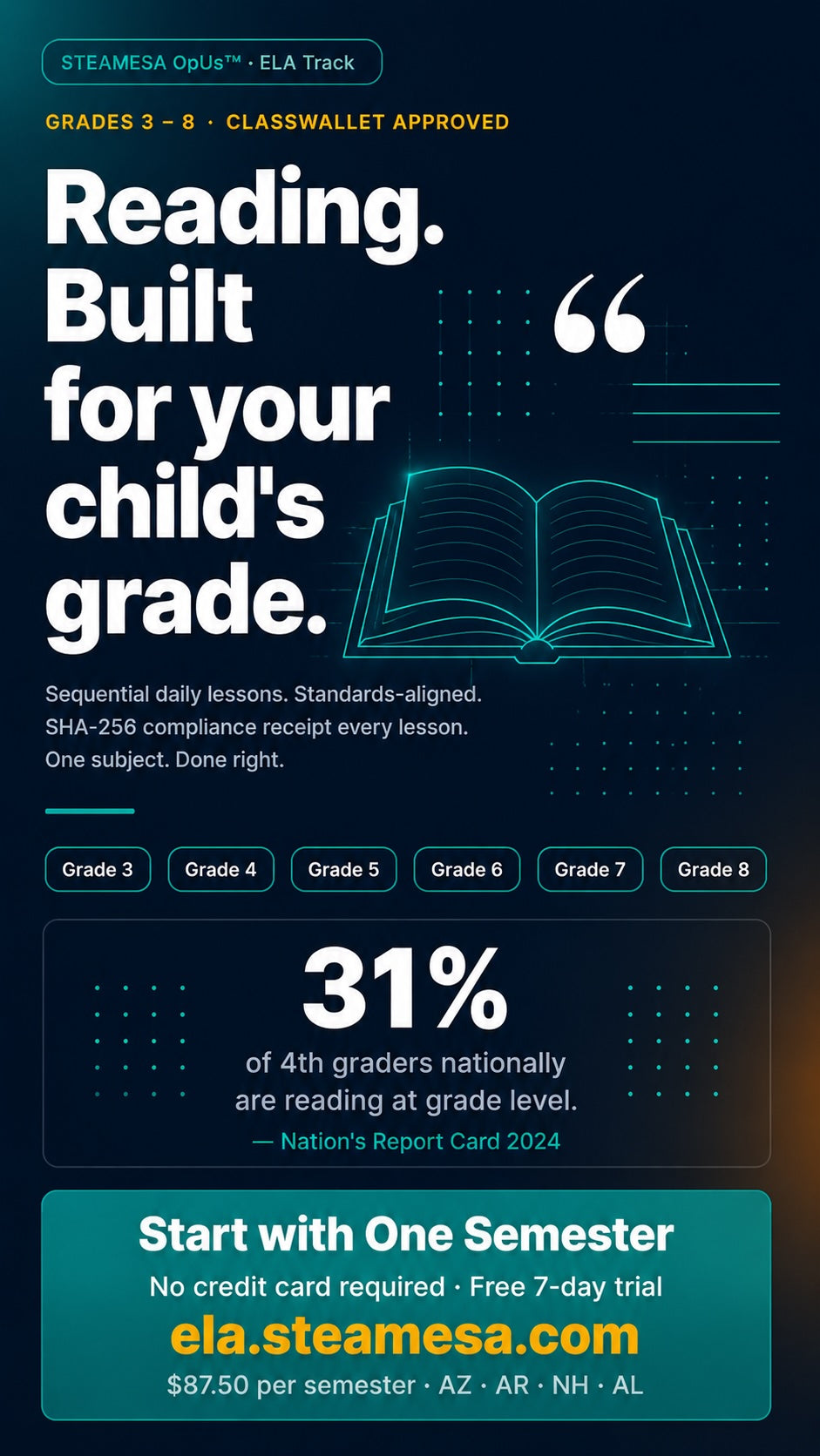 STEAMESA OpUs™ - ELA Curriculum Grades 3-8 | ESA Approved