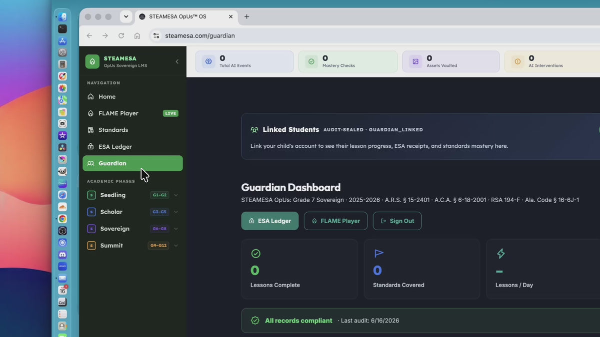 Inscripción al plan de estudios autoguiado del LMS STEAMESA OpUs™ - K-12