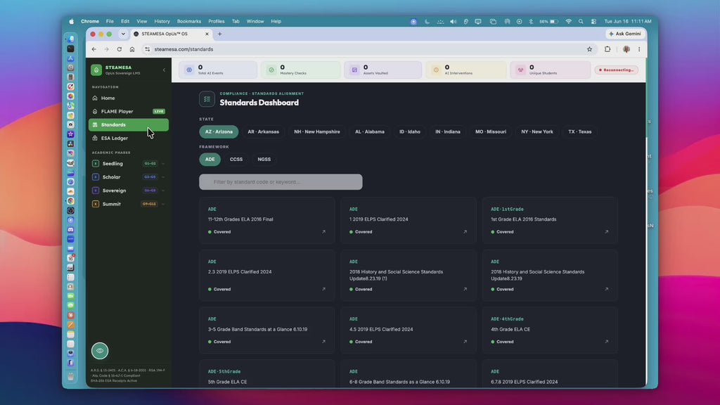 Inscripción al plan de estudios autoguiado del LMS STEAMESA OpUs™ - K-12